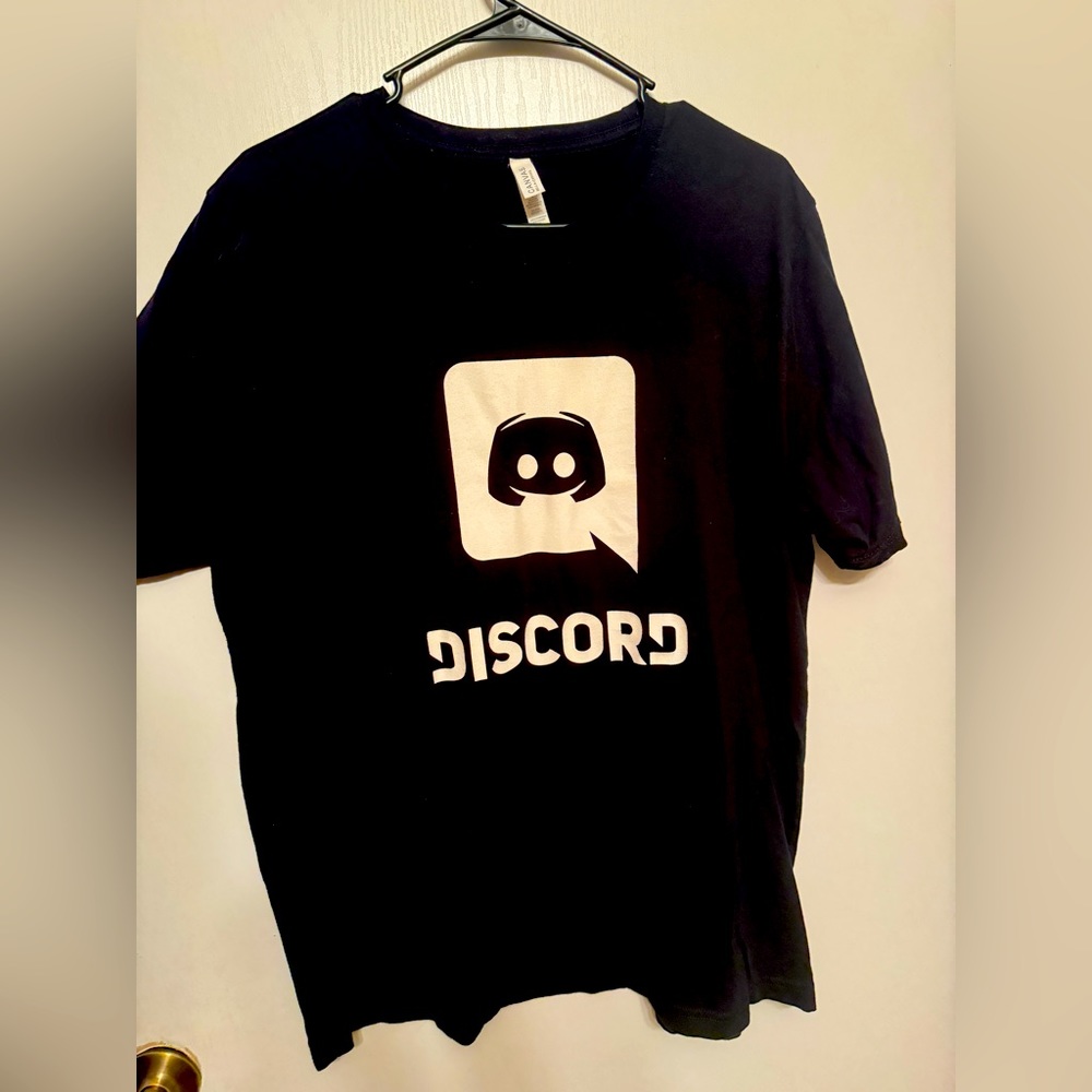 Bella + Canvas, Discord Logo, Men’s Black T-Shirt XL